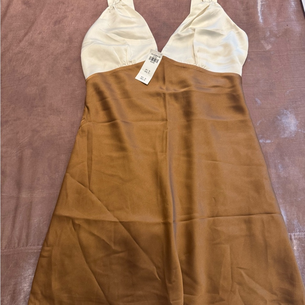 Abercrombie & Fitch Cream and Brown Mini Dress